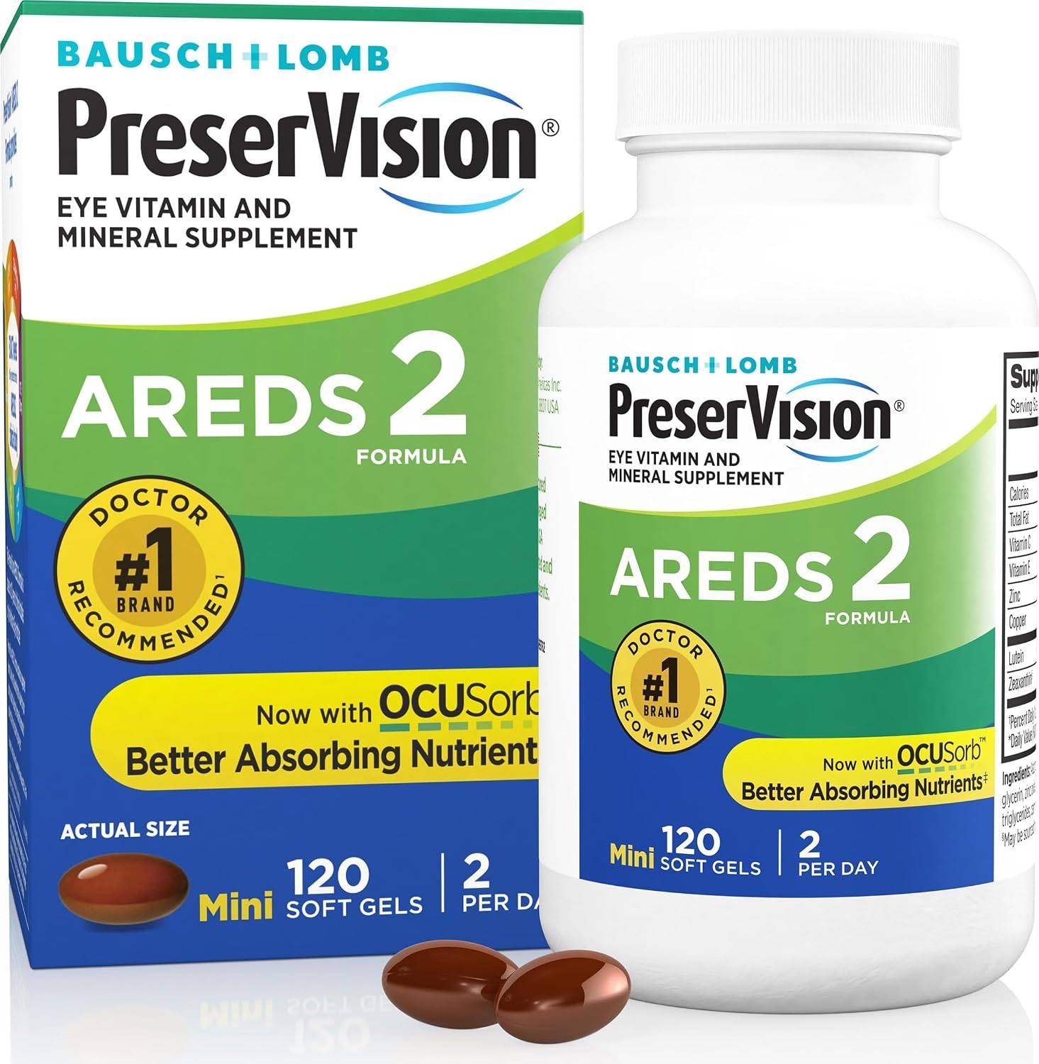 PreserVision AREDS 2 Eye Vitamins – 210 Mini Softgels