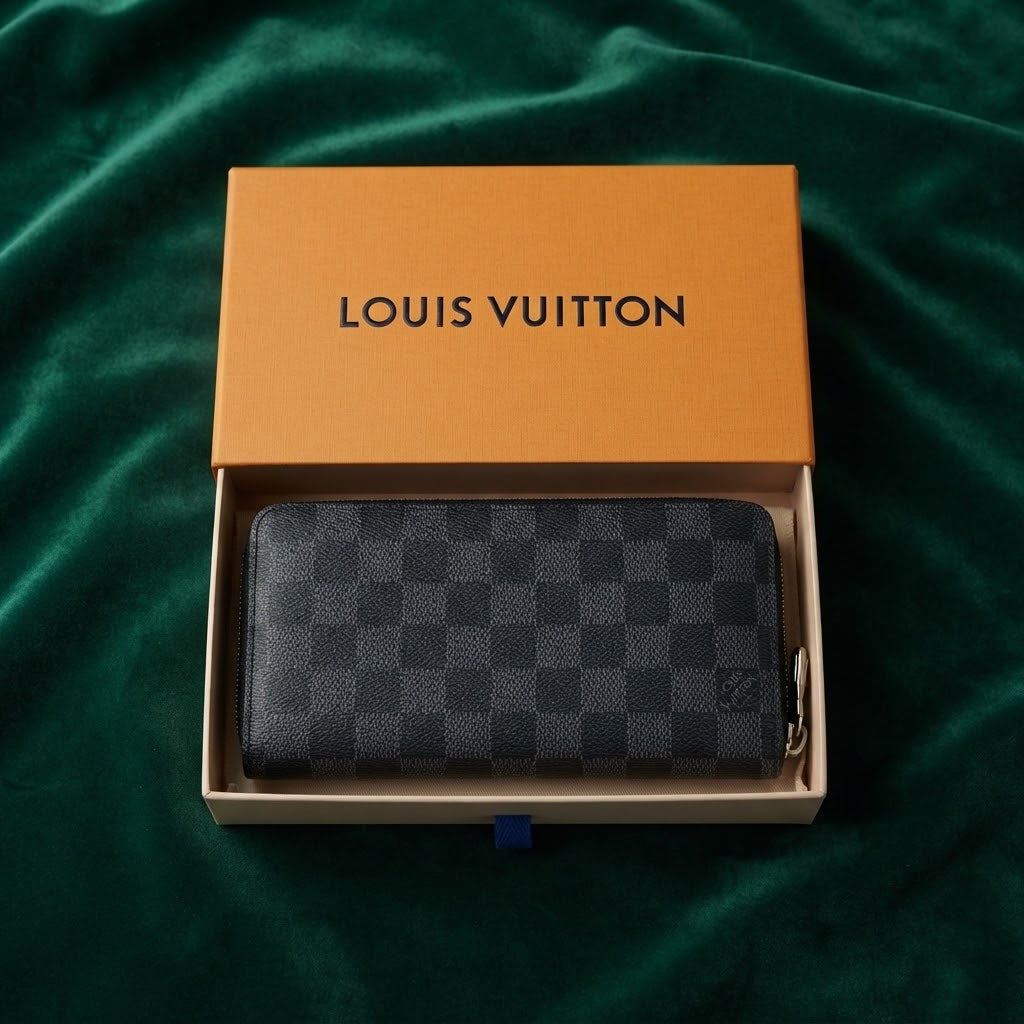 LOUIS VUITTON Portefeuille Brazza Wallet Bifold Damier Graphite N62665 F/S