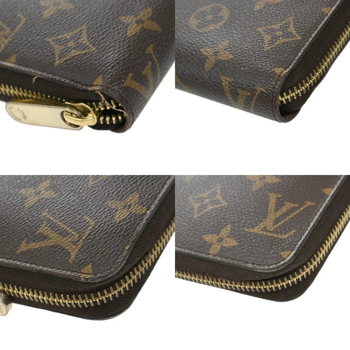 Louis Vuitton Monogram Zippy Long Wallet M60017 – Brown Leather Zip Around Wallet
