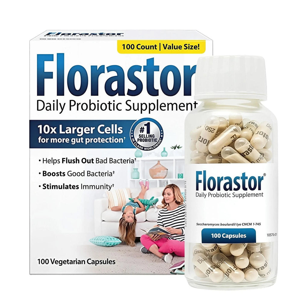 Florastor Daily Probiotic Supplement for Women & Men – 100 Capsules