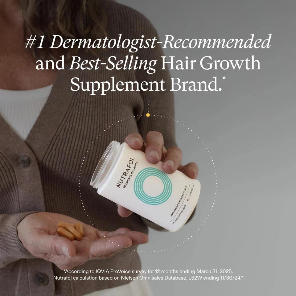Nutrafol Women's Balance – Hair Growth Nutraceutical Supplement, 120 Capsules