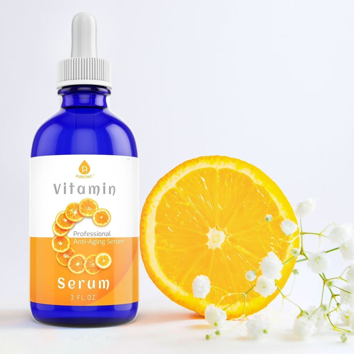 Pursonic Vitamin C Professional Anti-Aging Serum 3 fl oz / 90ml – Brightening Face Serum